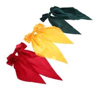 LOLIPPYY 3pcs Satin Bow Hair Clips Large Bowknot Hair Styling Claws in Red Yellow Green Smooth Texture Lightweight Comfortable Fit for Women Wedding Party Accessories