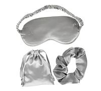 LOLIPPYY 3pcs Silk Sleep Eye Mask Set with Hair and Luxury Drawstring Bag Lightproof Eye Cover for Stress and Relaxation Travel Friendly Sleep Mask for Women and Men