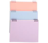 LOLIPPYY 3Pcs Spiral Notebook with Plastic Covers Portable Academic Notebooks for School and Office Thick Paper Prevents Ink Bleed for Notes Plans Journals and Sketches