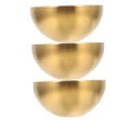 LOLIPPYY 3pcs Stainless Steel Salad Bowls Korean Style Single Fruit Snack Bowls Kitchen Food Holders for Home Bar Restaurant Use