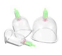 LOLIPPYY 3Pcs Vacuum Cupping Cups for Home Massage and Chinese Therapy Reliable Suction for Muscle Relief and Blood Flow Use U-Shaped Joint Cupping Tools for Salon and Personal Care