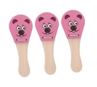 LOLIPPYY 3pcs Wooden Animal Castanets for Mouse Hand Clappers Easy Grip Music for Early Education Rhythm Exploration and Cognitive Development in Boys