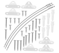 LOLIPPYY 3sets Falling Device for Furniture Safety Boy Girl-proofing Straps Stainless Steel Ropes for Securing Cabinets and Desks to Wall Anchors