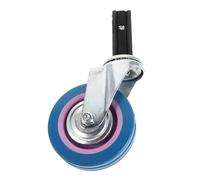 LOLIPPYY 4 Inch Silent Swivel Casters for Hotel Carts Heavy Duty Wire Rack Replacement Furniture Wheels with Swivel Plate, Industrial Silent Castor Wheels for Shelving, Serving Trolleys,