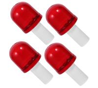 LOLIPPYY 4 Pack Traffic Cone Topper Warning Lights Battery Powered Red | PP Build, 2 X Aa Batteries Not Included, for Parking Cones, Roadworks and Crowd Control