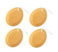 LOLIPPYY 4 Pcs Honeycomb Seaweed Cotton Bath Sponges for Exfoliating Massaging and Cleansing Sponge with Bacterial Properties Portable Design for Daily Bathing and Family Use