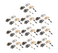 LOLIPPYY 40 Sets Punk Skull Rivets Studs for Leather Crafting Multi Color DIY Bag Accessories Rust Resistant Skull Charms for Shoes Jackets Belts Halloween Decor