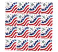 LOLIPPYY 40 Sheets Independence Day Party Napkins Soft Absorbent Tissue Paper with Patriotic Red Blue Stripes and Stars Festive USA Flag Themed Decorative Napkins for Celebrations and