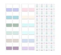 LOLIPPYY 480pcs Color-Coded Index Tabs Sticky Flags - Light and Soft Pastel Page Markers for Notebook, Planner, and File Categorizing - Writable, Repositionable Labels for Academic