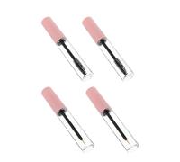 LOLIPPYY 4Pcs 10Ml Empty Mascara Tubes with Pink Caps, Refillable Eyelash Cream Containers and Shadow Tip Liner Bottles, Portable Makeup Storage for Travel and Home Use Random Random Color