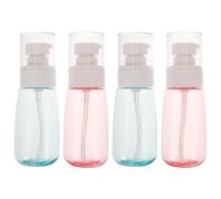 LOLIPPYY 4pcs 60ml Travel Bottles for Cosmetic and Lotion U-shaped Refillable Travel Containers for Shampoo and Skincare Portable Toiletry Bottles Random Colors