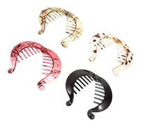 LOLIPPYY 4Pcs Banana Hair Clips Set for Thick and Curly Hair Oxford Fabric Covered Banana Clips with Strong Grip for Women and