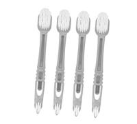 LOLIPPYY 4pcs Birdcage Cleaning Brush with Dual Interchangeable Heads Ergonomic Long Handle for Parrot Cages Kennels and Small Animal Cage Cleaner and Versatile Grooming Tool