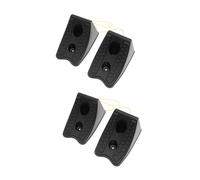 LOLIPPYY 4pcs Black Plastic Car Wheel Chocks Stopper Blocks Non-slip Tire Camper Vehicle Safety Support for Cars and Trailers