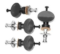 LOLIPPYY 4pcs Black Ukulele Tuning Pegs Replacement Machine Heads Durable String Pins Accessories for Ukulele Guitar Lightweight Practical String Fixing Pegs
