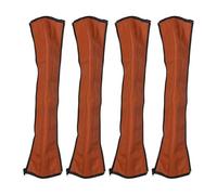 LOLIPPYY 4pcs Brown Pu Leather Stroller Handle Covers Replacement Sleeve 20.4 Inch Long Universal Pram Grip Protector with Zipper Washable for Summer Use