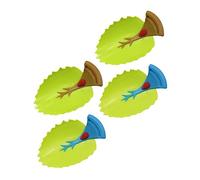 LOLIPPYY 4pcs Cartoon Faucet Extenders for Toddlers, Leaf-Shaped Water Tap Extension Tools, Splash-reducing Bathroom Sink Faucet Extender Set in Blue and Brown for Child Safety