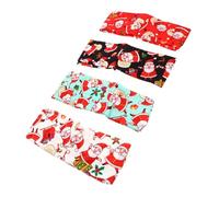 LOLIPPYY 4pcs Christmas Cartoon Pattern Elastic Headbands for Women and Comfortable Hairbands for Yoga Face Washing Photoshoot Holiday Fashion Accessories