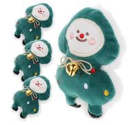 LOLIPPYY 4Pcs Christmas Tree Catnip for Cats, Plush Chew for Indoor Kittens, Interactive Cartoon Teething Cat