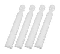 LOLIPPYY 4pcs Clear Plastic Metric Rulers with Accurate Thickness Gauge Mini Handheld Magnifier Multifunction Drawing Scale for Engineering Math School and Craft Precision Measurements
