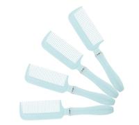 LOLIPPYY 4pcs Curly Hair Comb Set for Women with Long Handle and Wide Teeth Cushion Base Paddle Brush with Scalp Massaging Ribs for Reduced Friction and Static Small Flat Styling Brushes