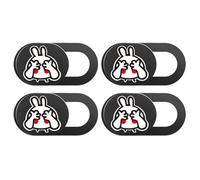 LOLIPPYY 4Pcs Cute Cartoon Rabbit Webcam Privacy Covers, Sliding Lens Protectors for Laptop, Computer Tablet Cameras, Anti-Peeping Privacy Camera Covers