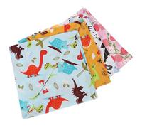 LOLIPPYY 4pcs Dinosaur Dog Bandanas Summer Decorative Triangle Scarves Cotton Blend Adjustable Dog Scarves for Small and Medium Pet Accessories