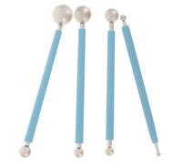 LOLIPPYY 4Pcs Double Ended Ceramic Clay for and Stainless Steel Clay Stylus for Polymer Pottery Craft for Beginners and Artists