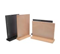 LOLIPPYY 4pcs Double Sided Menu Holder Stand with Abs Plastic Shaped Tabletop Display Sign Board for Cafe Restaurant Bar Store Marketing Sign Holders for Menus and