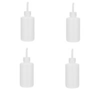 LOLIPPYY 4pcs Eyelash Wash Bottles 250ml Elbow Rinse Bottles Eye Cleaner Tools for Salon Eyelash Grafting and Eye Cleaning with Measurement Markings