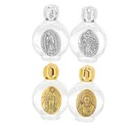 LOLIPPYY 4Pcs Glass Holy Water Bottles Multi-functional Tiny Decorative Perfume Containers Leakproof Essential Oil Storage for Daily Use