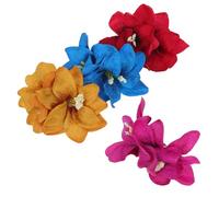 LOLIPPYY 4pcs Hawaiian Flower Hair Clips Boho Tropical Claw Clips for Women Girls Artificial Hibiscus Hair Accessories for Beach Vacation