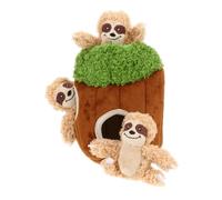 LOLIPPYY 4Pcs Interactive Squeaky Plush Dog Tree Design for Chewing Fun and Stress Relief Soft Furry Pet Plaything to Clean Teeth and Enhance Bonding