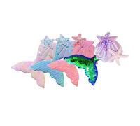 LOLIPPYY 4pcs Mermaid Hair Clips Three-dimensional Sequin Barrettes for Girls for Parties Costumes Daily Wear Comfortable Stylish Eye-catching Accessories