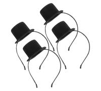 LOLIPPYY 4pcs Mini Top Hat Headband Small Victorian Costume Hat Hair Accessory Tea Party Fascinator Birthday Party