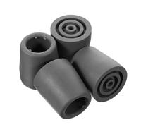 LOLIPPYY 4pcs Non-Slip TPR Cane Tips Replacement for Walking Sticks and Crutches Heavy Duty Foot Pads with Aluminum Washer for Shower Chairs and Furniture Enhanced Traction and Safety