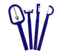 LOLIPPYY 4pcs Oral Muscle Trainer Speech Therapy Set for Blue Tongue Tip Exerciser Kit Tongue Thrust Corrector Portable Lightweight Design for Pronunciation Improvement