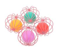 LOLIPPYY 4pcs Plastic Cat Balls for Indoor Cats Interactive Chase Balls in Random Colors Lightweight Pet for Kittens and Animals Random Color