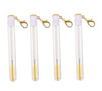 LOLIPPYY 4Pcs Portable Brush Key Chain Makeup Brush Wands for and Eyebrow Lightweight and Travel Friendly for Makeup Artists and Daily Use