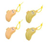 LOLIPPYY 4pcs Portable Travel Toothbrush Head Cover Case Cute Banana Design Dustproof Plastic Protector for Toothbrush Storage at Home Business Trips