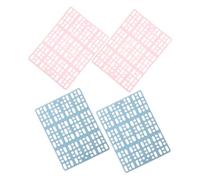 LOLIPPYY 4pcs Rabbit Cage Mats for Small Animals Soft DIY Cuttable Floor Pads with Urine-permeable Protective Non-scratch Bunny and Hamster Accessories Pink Blue