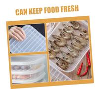 LOLIPPYY 4pcs Reusable Airtight Food Storage Boxes Capacity Soft Lid Containers for Bacon Seafood Meat Preservation in Refrigerator Food-grade Lightweight and Space-saving Fresh-keeping