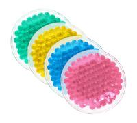 LOLIPPYY 4pcs Reusable Small Gel Ice Packs for Face and Eyes Round Cold Compress Beads Hot and Cold Therapy Packs for Adults Extended Relief for Injuries and Fatigue