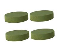 LOLIPPYY 4pcs Round Floral Blocks Green Wet Flower Mud Bricks for Florist DIY Craft Moisture Retention Wedding Decoration