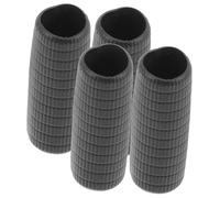 LOLIPPYY 4pcs Rubber Violin Bow Grip Sleeves Protective Bow Skin Replacement Parts Comfortable Thick Grip Violin Accessories for String Instruments