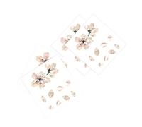 LOLIPPYY 4pcs Sakura Guitar Pickguard Stickers PVC Protective Films for Electric Acoustic Bass Ukulele Fretboard Note Map Decals Unique Music Instrument Decoration