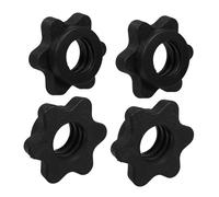 LOLIPPYY 4pcs Self-locking Dumbbell Bar Nut Anti-slip Hex Lock Nut for Barbell Weight Security Home Gym Fitness Accessory Plastic