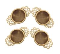 LOLIPPYY 4pcs Stainless Steel Tea Strainers with Fine Mesh and Petal Handles Food Grade Filters for Loose Leaf Brewing Heat Resistant Teapot Accessories for Kitchen Office and Outdoor Use