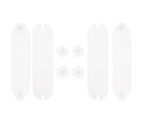 LOLIPPYY 4pcs Suction Cup Pass Holder for Windshield - Acrylic Toll and Parking Permit Card Mount - Strong Suction Strips for Etc and Highway Passes, UV and Water Resistant, Car Interior