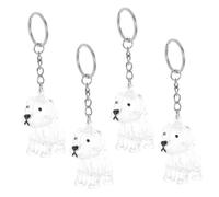 LOLIPPYY 4Pcs Transparent Pet Hair Keepsake Box Keychain Visible Memorial Storage Capsule for Dog Portable Keepsake Pet Owners to Cherish Precious Memories